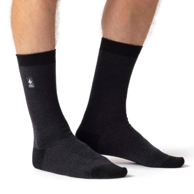 Heat Holders Ultra Lite Charcoal Men's Thin Thermal Socks (Pack of Two Pairs)
