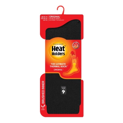 Heat Holders Original Men's Black Thermal Socks (Pack of Two Pairs)