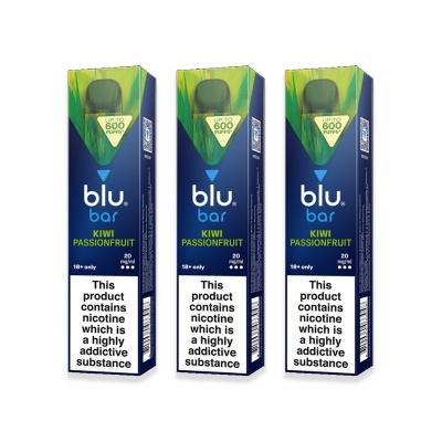 Blu Bar Kiwi Passion Fruit Disposable Vape Pen (Pack of 3)