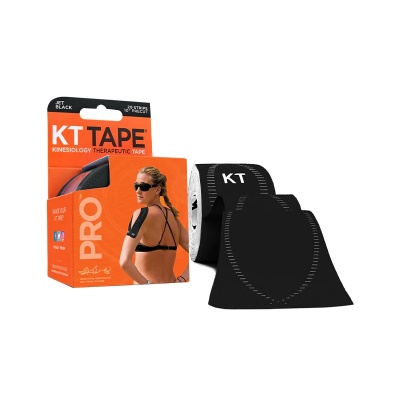 KT Tape Pro 10-Inch Precut Kinesiology Tape (Jet Black)