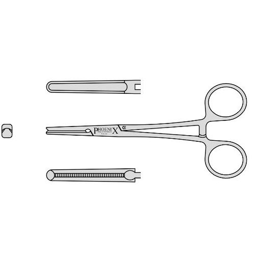 St Bartholomews Forceps For Tubing Clamp With Square Jaws And Box Joint