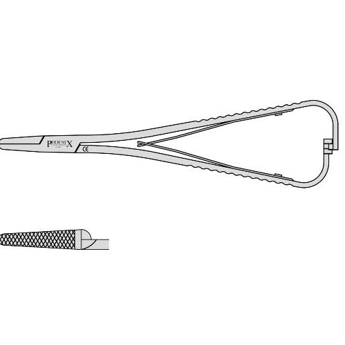 Mathieu Needle Holder With Box Joint 140mm Straight