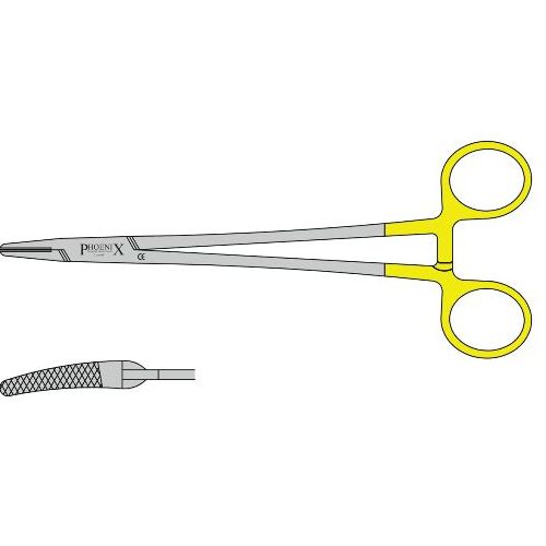Heaney Needle Holder Tungsten Carbide Jaws And Box Joint 250mm Curved