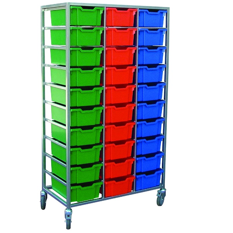 Mobile 30-Tray Storage Trolley