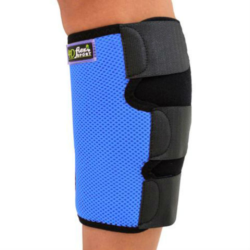 4D Flexisport Black and Raspberry Calf Support with Ice and Heat Pack