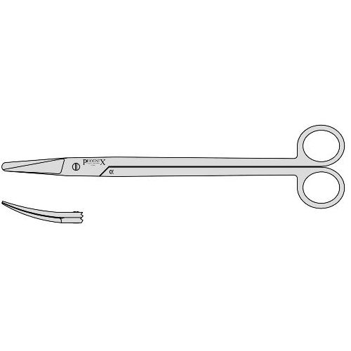 Capsular Scissors Angled On Flat 250mm Angled