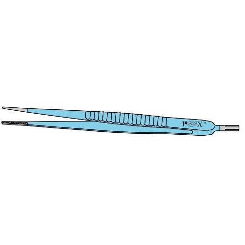Waughs Diathermy Forceps Medium Tip With Serrated Jaw 200mm Straight