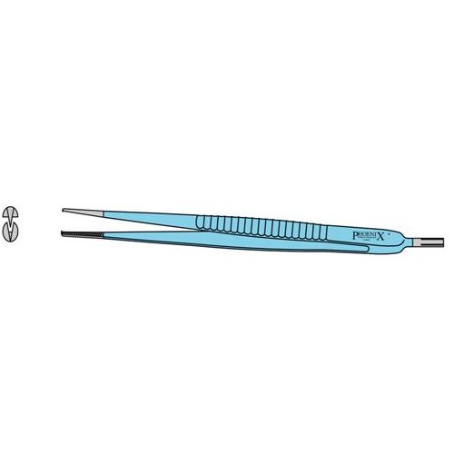 Waughs Diathermy Forceps Medium Tip With 1 Into 2 Teeth 200mm Straight