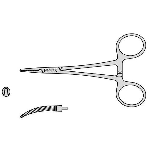 Halsted Mosquito Artery Forceps 1 Into 2 Teeth With Box Joint 130mm Curved