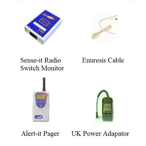Alertit Radio Senseit Enuresis Monitor Base System with Pager