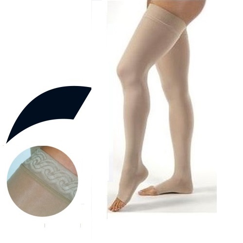 JOBST Opaque Compression Class 2 (23 32mmHg) Thigh High Black Open