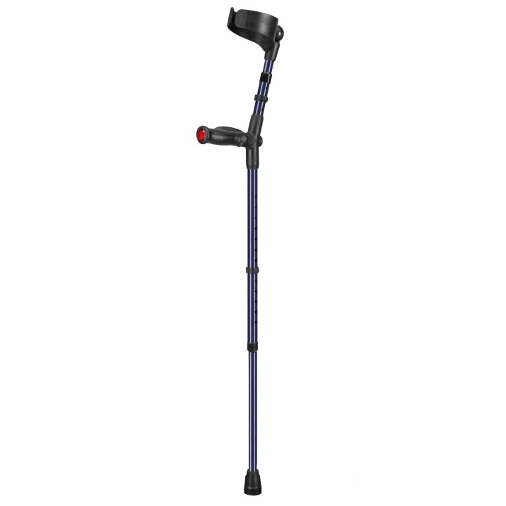 Ossenberg Blue Closed-Cuff Comfort-Grip Double Adjustable Forearm Crutch (Left Hand)
