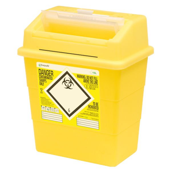 Sharpsafe 13 Litre Protected Access Sharps Disposal Unit (Pack of 20