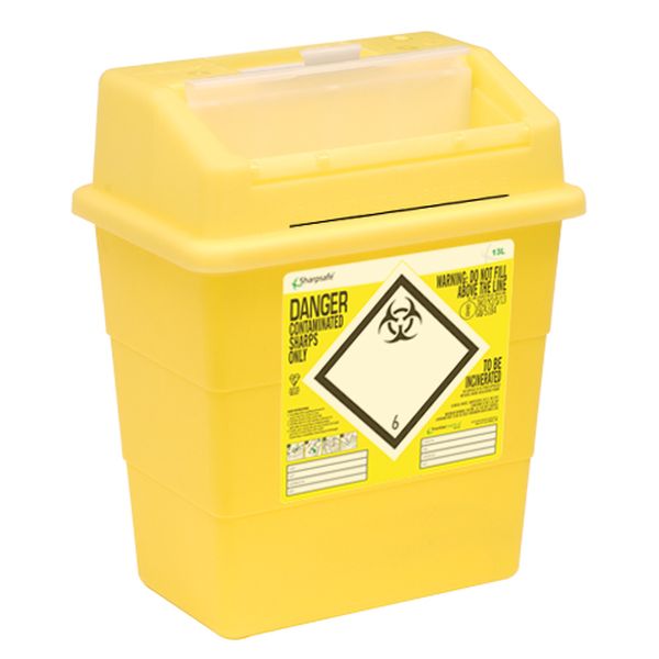 Sharpsafe 13 Litre Sharps Disposal Units (Pack of 20) Sports Supports Mobility Healthcare