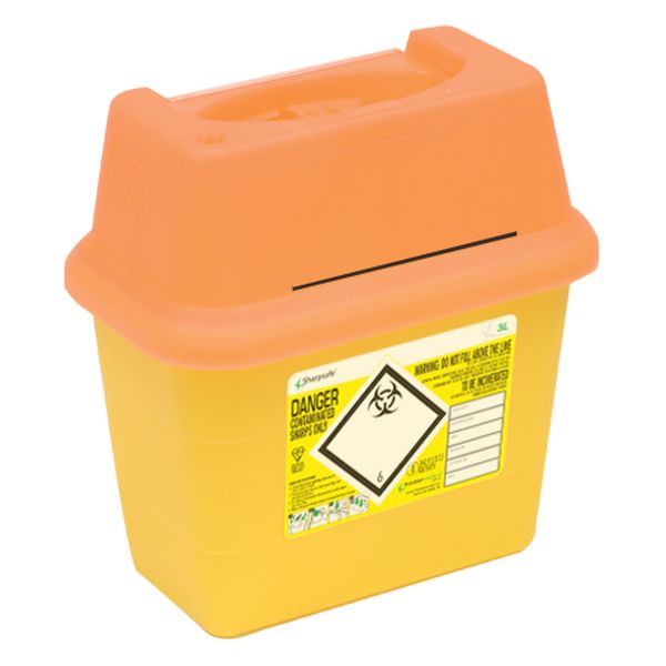 Sharpsafe 3 Litre Sharps Disposal Units (Pack of 50) Sports Supports