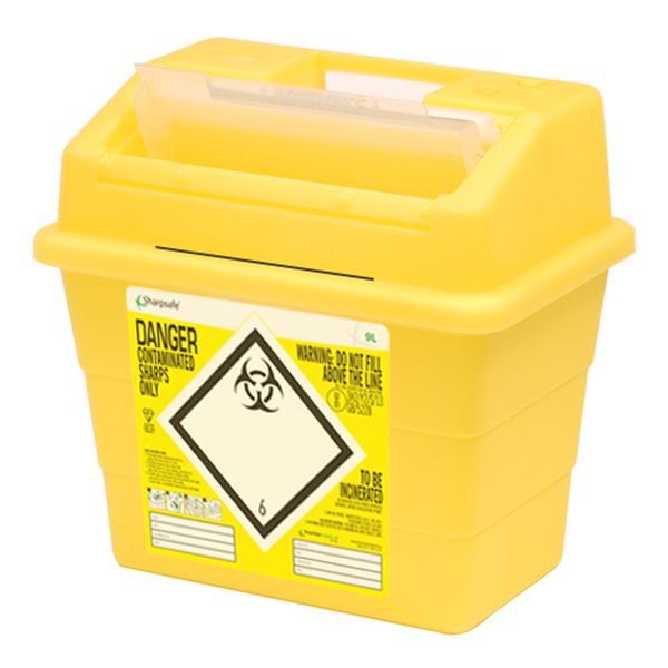 Sharpsafe 9 Litre Protected Access Sharps Disposal Unit (Pack of 20