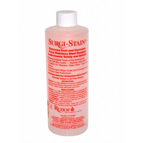 Ruhof Stainless Steel Instrument Staining and Rust Remover Surgistain 12 x 500ml Sports