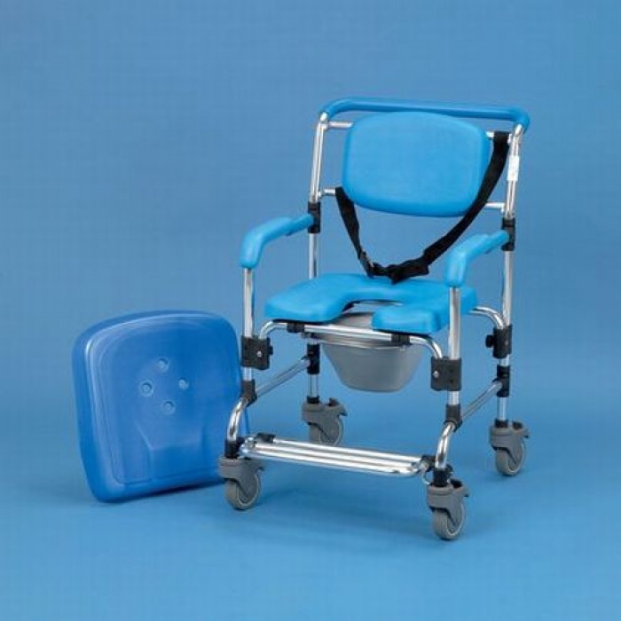 Ocean Wheeled Shower Commode Chair Sports Supports Mobility
