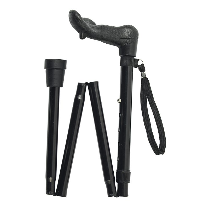 Adjustable Folding Fischer Handle Walking Stick Sports Supports