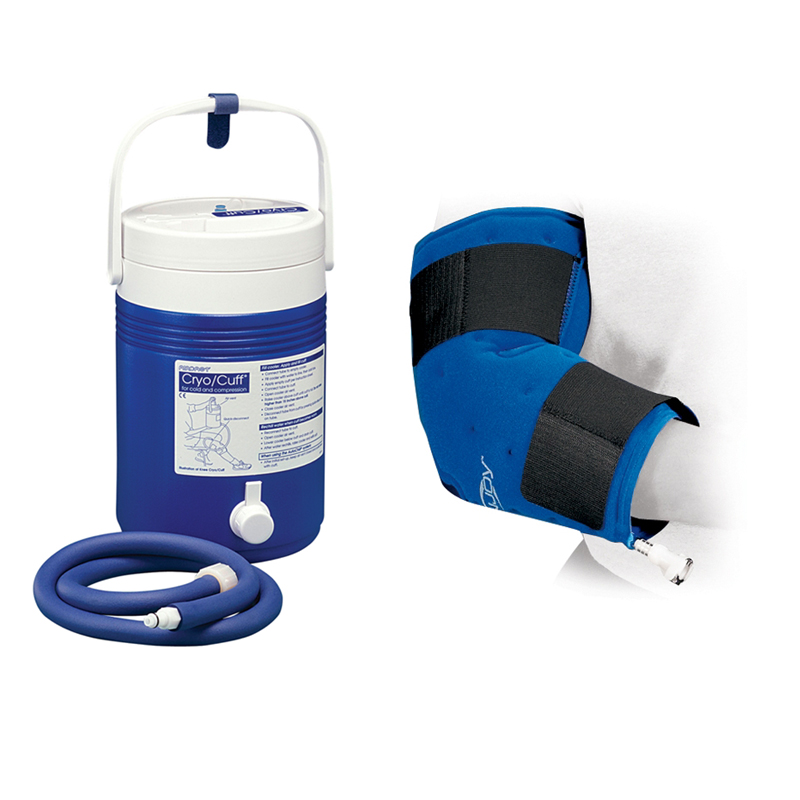 Donjoy Arcticflow Elbow Wrap and Cold Therapy Gravity Cooler Unit