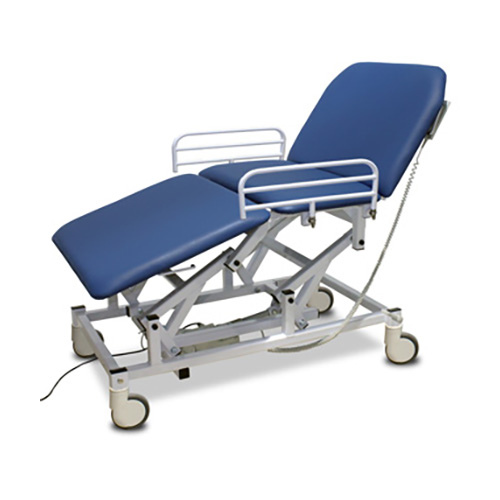 Bristol Maid Electric Three-Section Mobile Bariatric Treatment and Examination Couch with Foot Switch