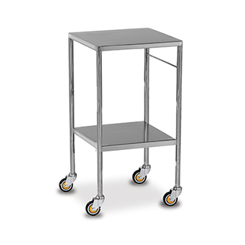 Bristol Maid Large Stainless Steel Dressing and Instrument Trolley with Two Downturned Shelves