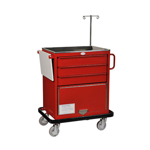 Bristol Maid Emergency Equipment Trolley 3 x 96mm Deep Drawers with