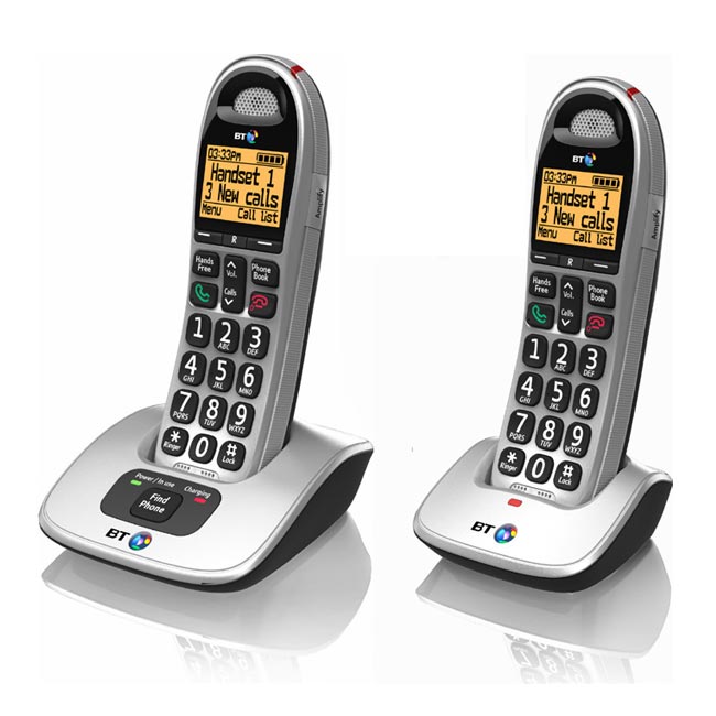 BT BT4000 Big Button Twin Amplified Cordless Telephone Sports