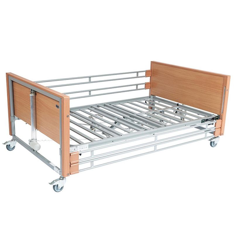 Casa Med Bariatric Beech Low Profiling Bed with Side Rails Sports