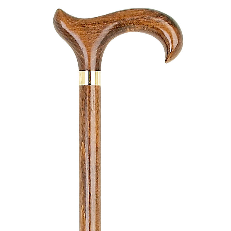ExtraLong Brown Derby Handle Wooden Walking Stick Sports Supports