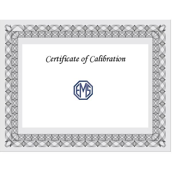 Certificate of Calibration for the Precision Ultrasound Balance