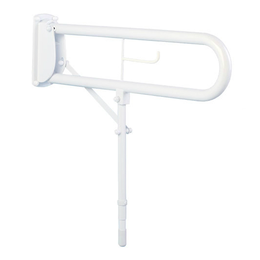 Contour Hinged Arm Support with Leg and Toilet Roll Holder Sports