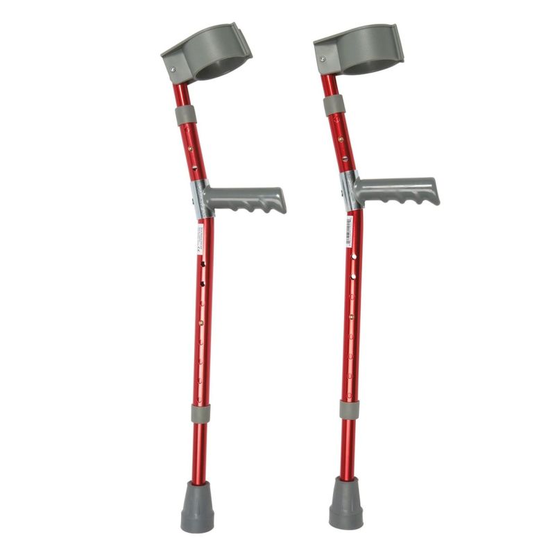 Drive Medical Red Aluminium Paediatric Forearm Crutches Sports