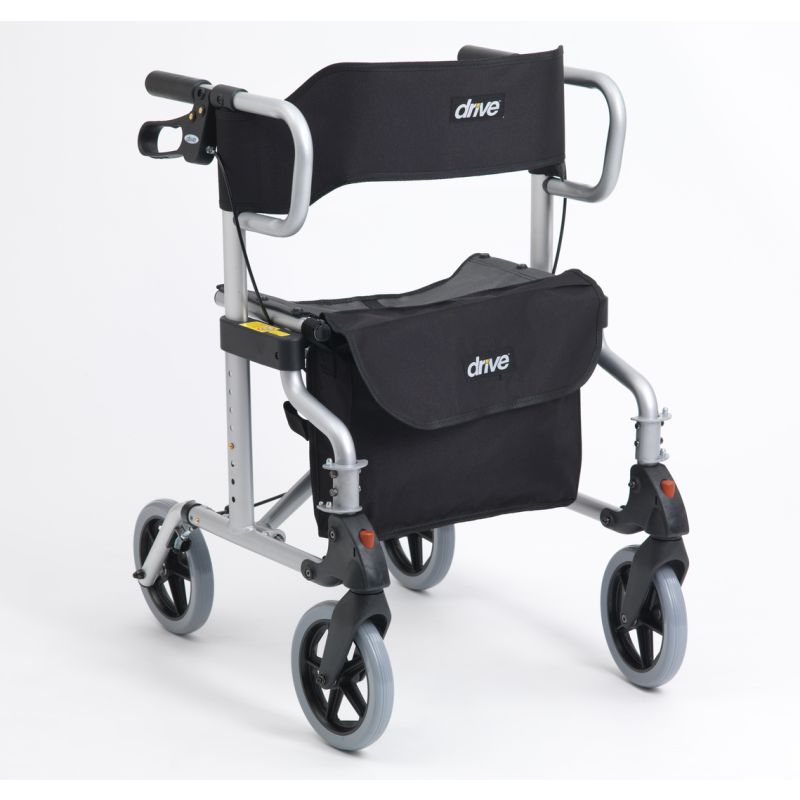 Drive Medical Silver Diamond Deluxe Rollator with Leg Rests Sports