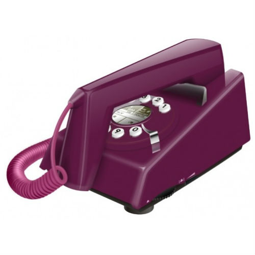 Geemarc Purple Trimline Retro Corded Telephone Sports Supports
