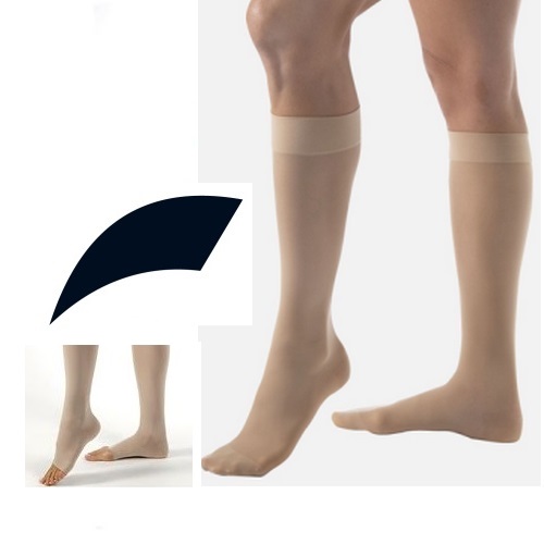 JOBST UltraSheer Compression Class 2 Knee High Black Open Toe