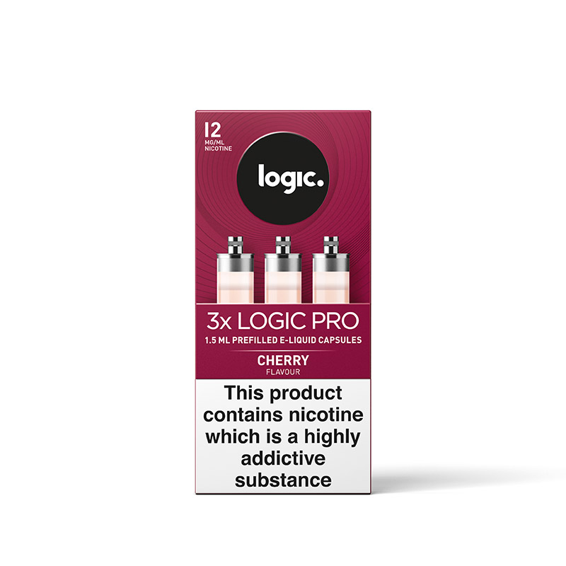 Logic Pro ECigarette Refill Capsules Cherry 12mg Sports Supports