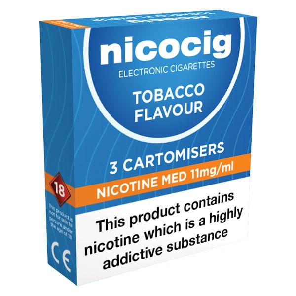 Nicocig Electronic Cigarette Medium Strength Refill Cartridges