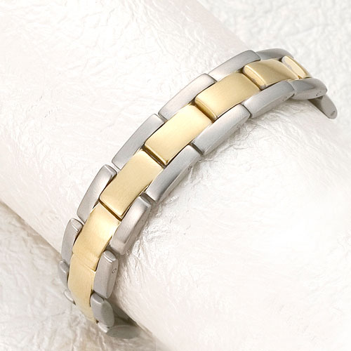 Sabona Executive Brushed Duet Bracelet Sports Supports Mobility Healthcare Products