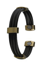 Trio Cable Black/Gold Bracelet