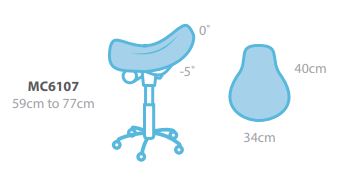 seers medical deluxe ergonomic saddle stool dimensions