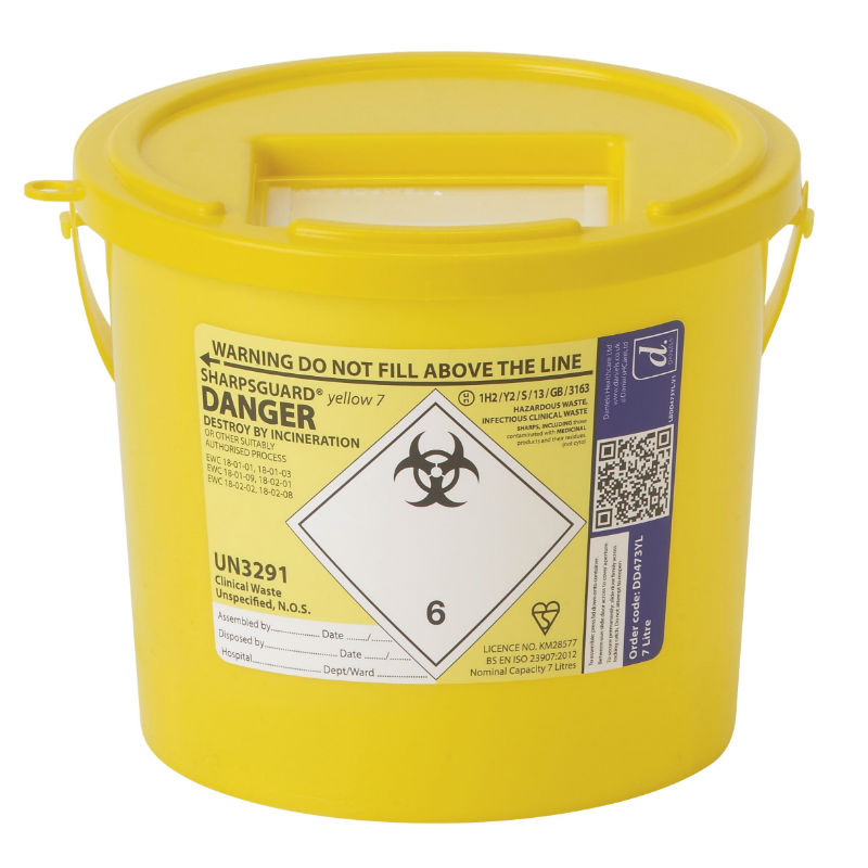 Sharpsguard Yellow 7L General-Purpose Sharps Container (Case of 40)