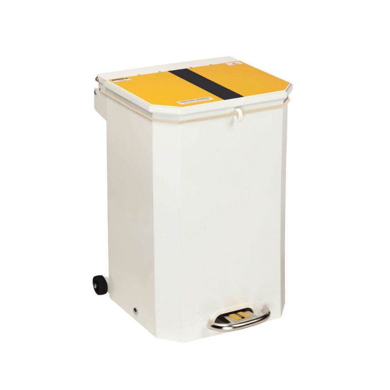 Sunflower Medical 50 Litre Clinical Hospital Waste Bin with Yellow and