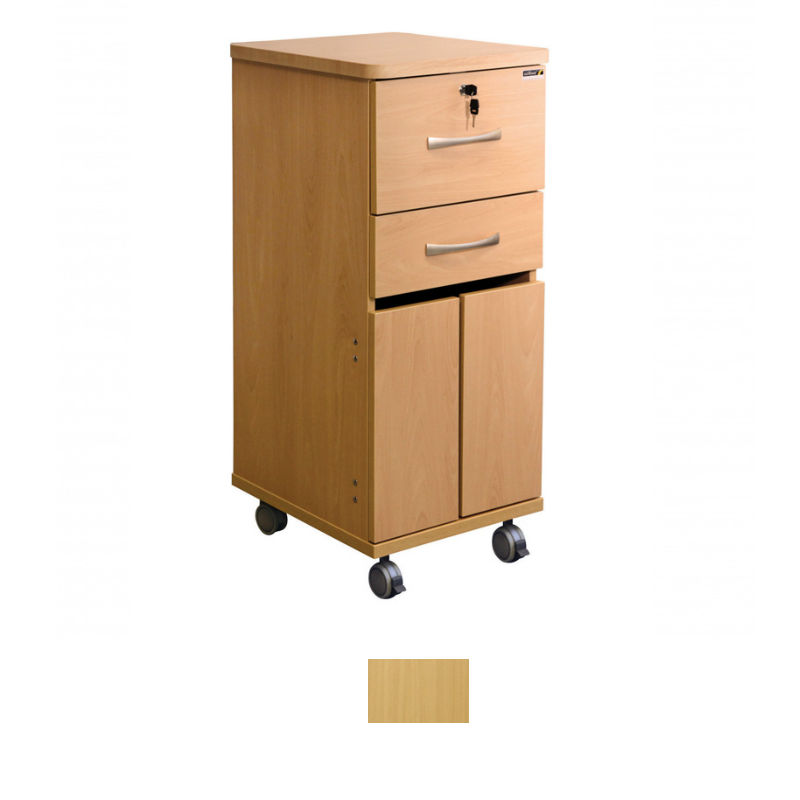 Sunflower Medical Oak MFC Bedside with Lockable Drawer Sports Supports Mobility