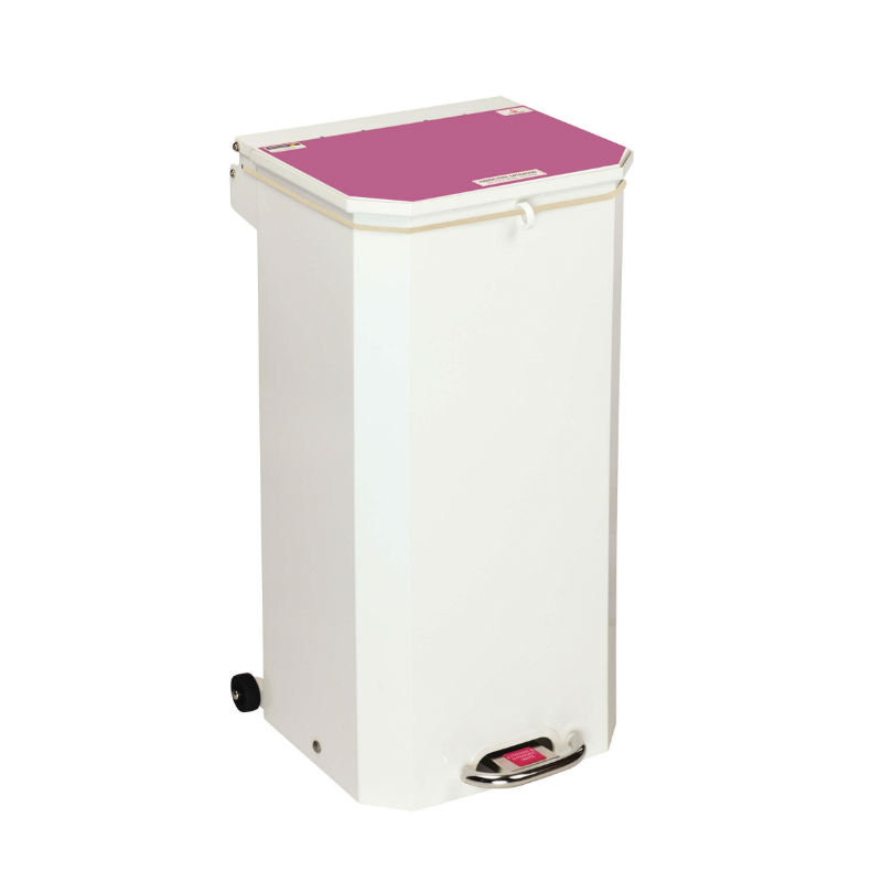 Sunflower Medical 70 Litre Clinical Hospital Waste Bin with Purple Lid