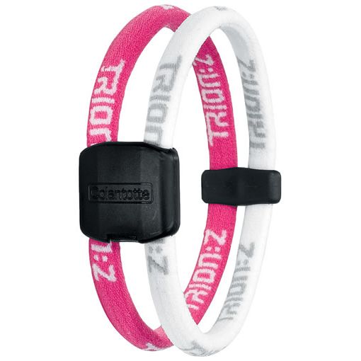 Trion Z Sports Bracelet Dual Loop Pink and White Sports