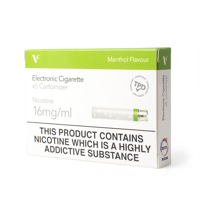 Vapour Pharma+ Menthol 16mg Electronic Cigarette Cartomiser Refills