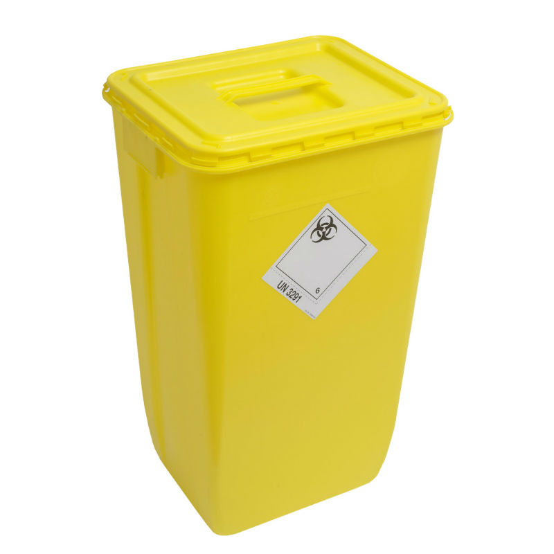 WIVA Yellow 60Litre Clinical Waste Container Sports Supports