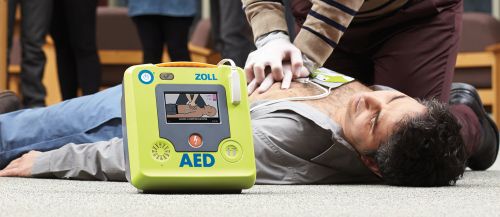 The Zoll AED 3 Semi-Automatic Defibrillator Provides CPR Assistance