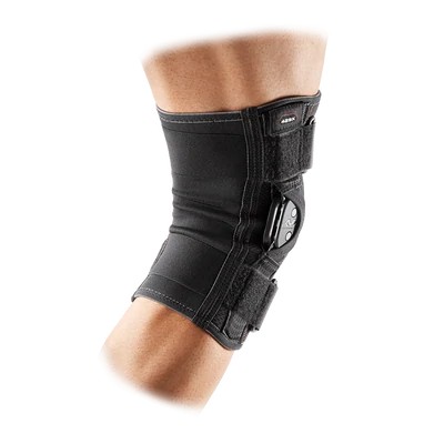 McDavid Neoprene Knee Support Brace with Polycentric Lateral Hinges and Cross Straps